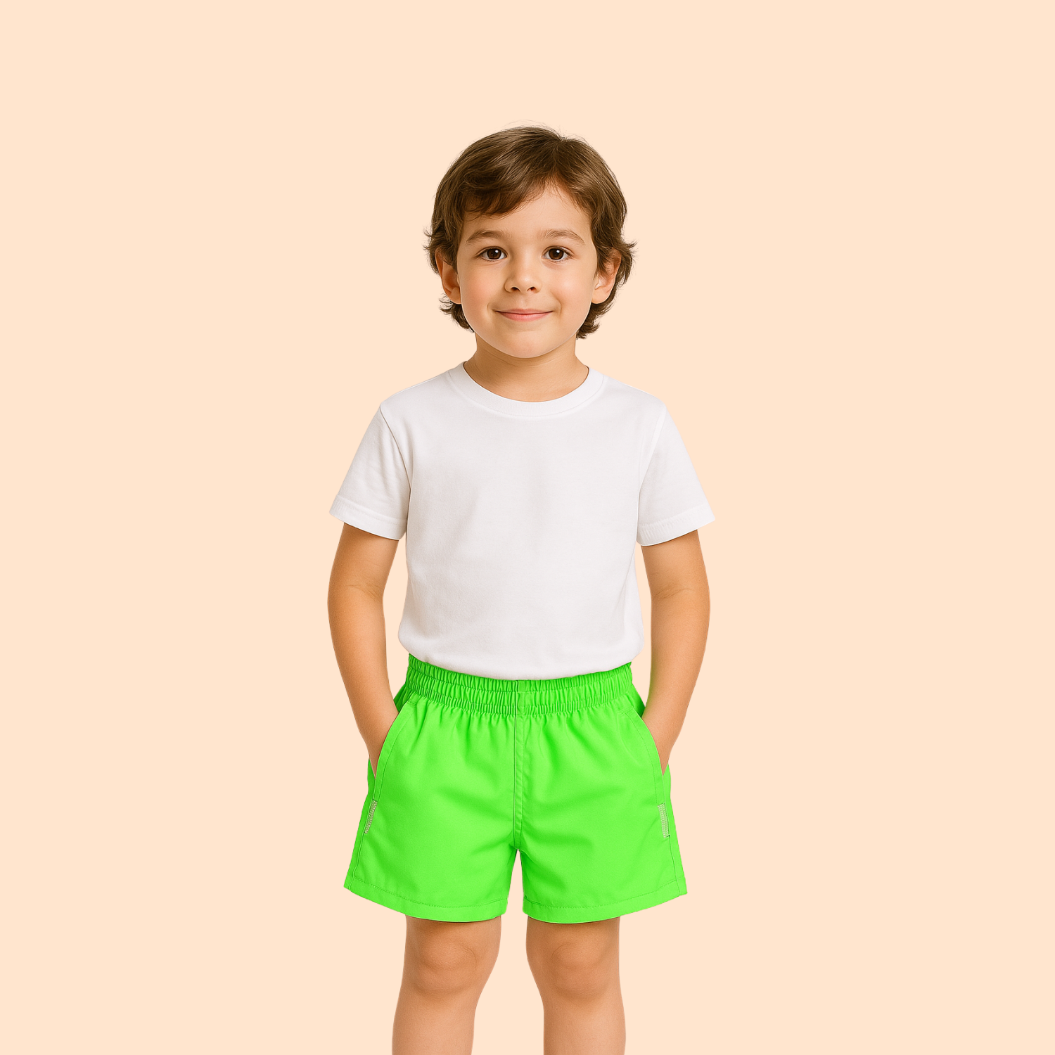 Bermuda Short Tactel Infantil com Bolso
