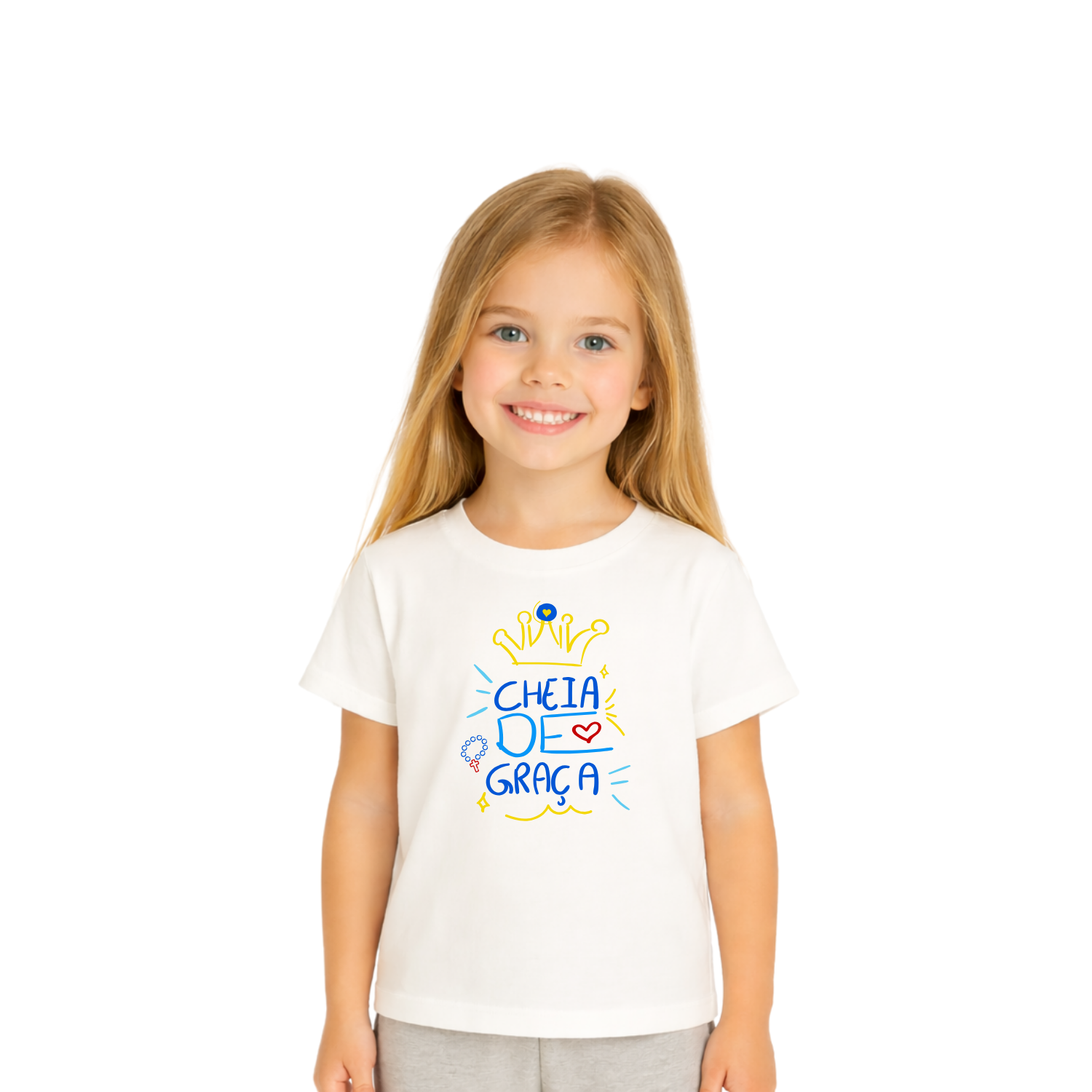 Camiseta Cristã Infantil - Cheia de Graça