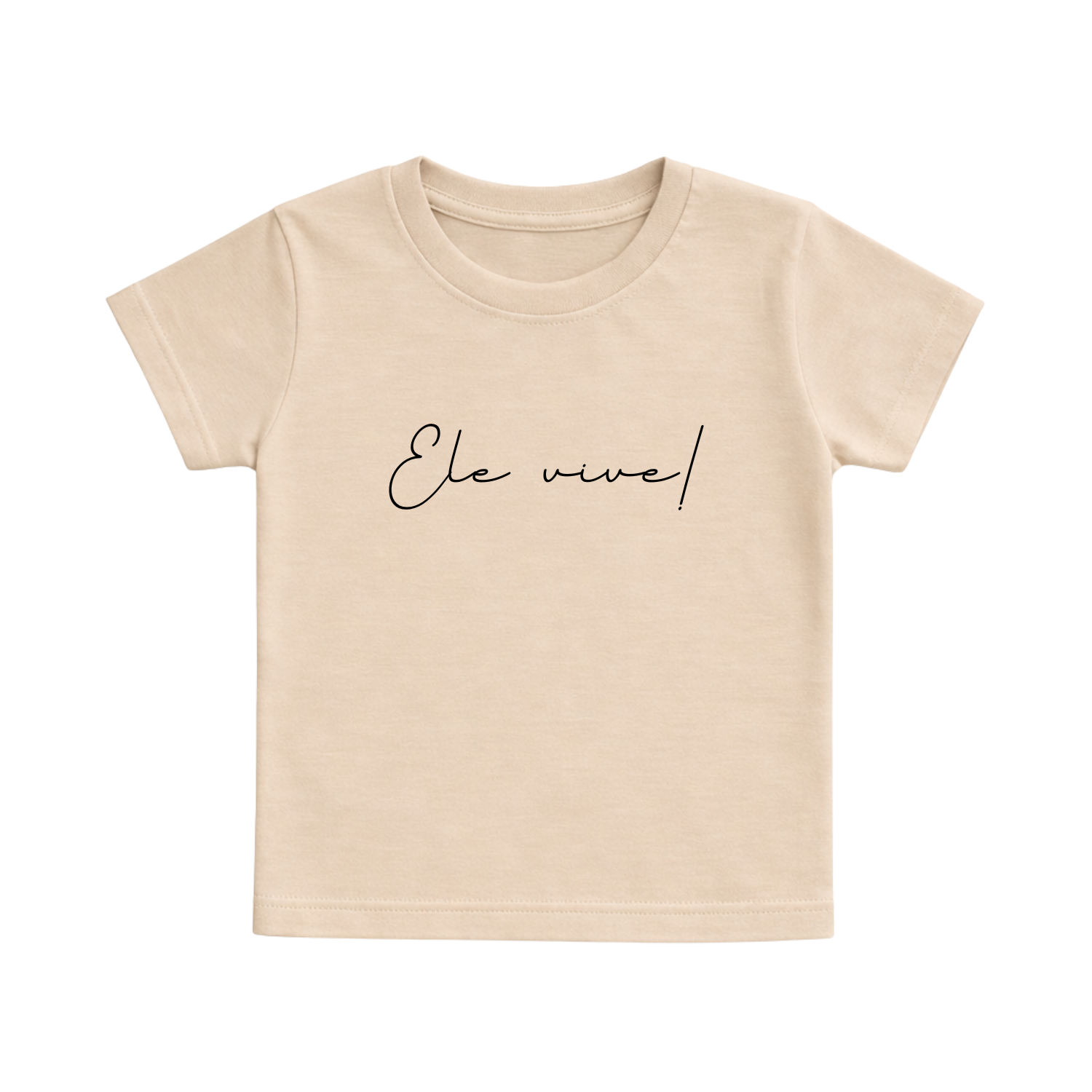 Camiseta Cristã Infantil - Ele vive