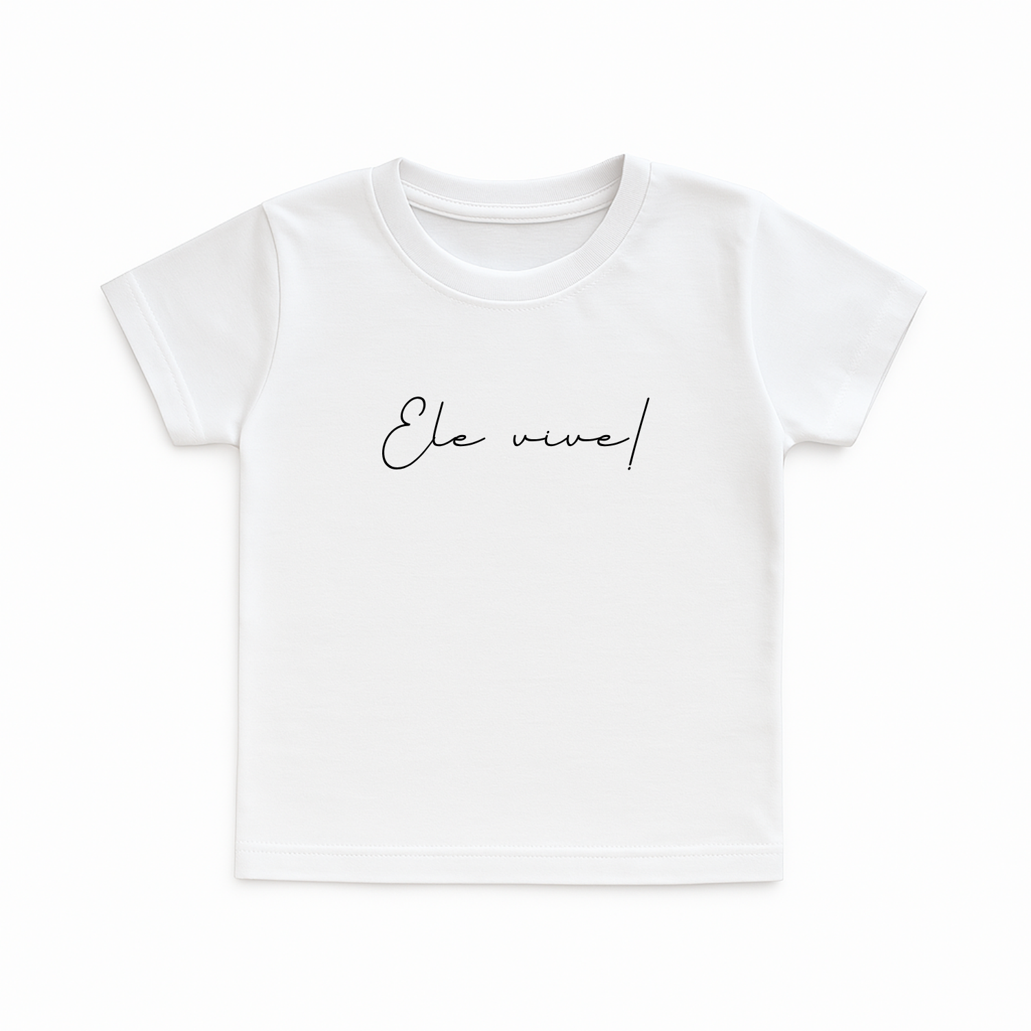 Camiseta Cristã Infantil - Ele vive