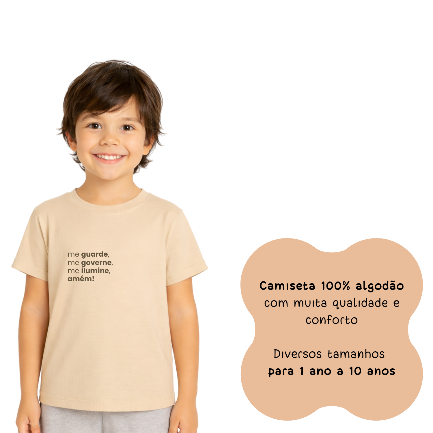 Camiseta Cristã Infantil - Me guarde