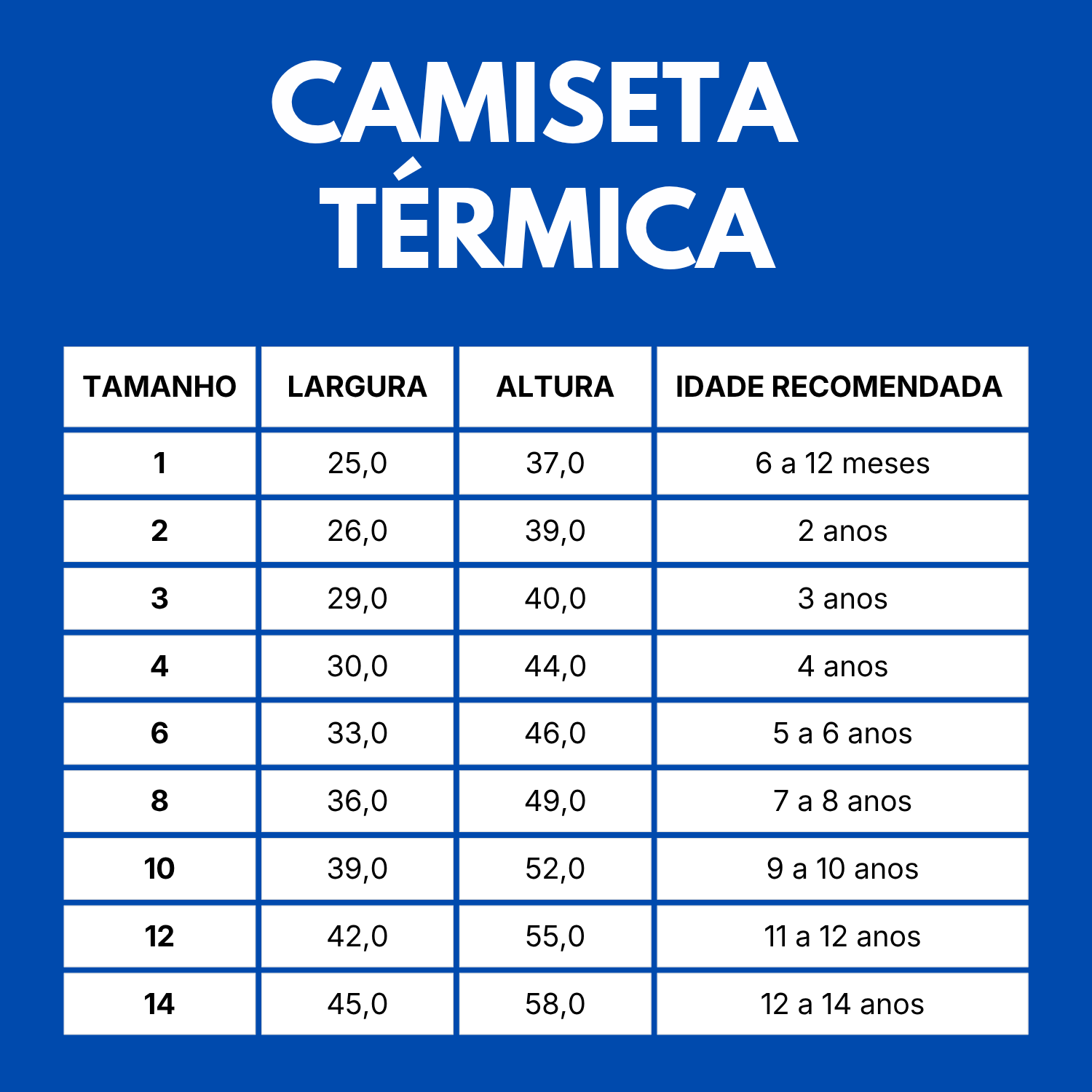 Camiseta Térmica Infantil
