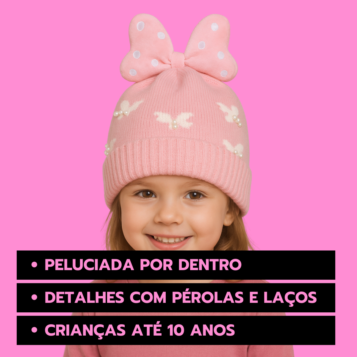 Gorro Touca Minnie Infantil